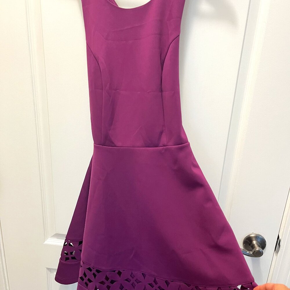 Goldray Purple Cross Back Mini Dress